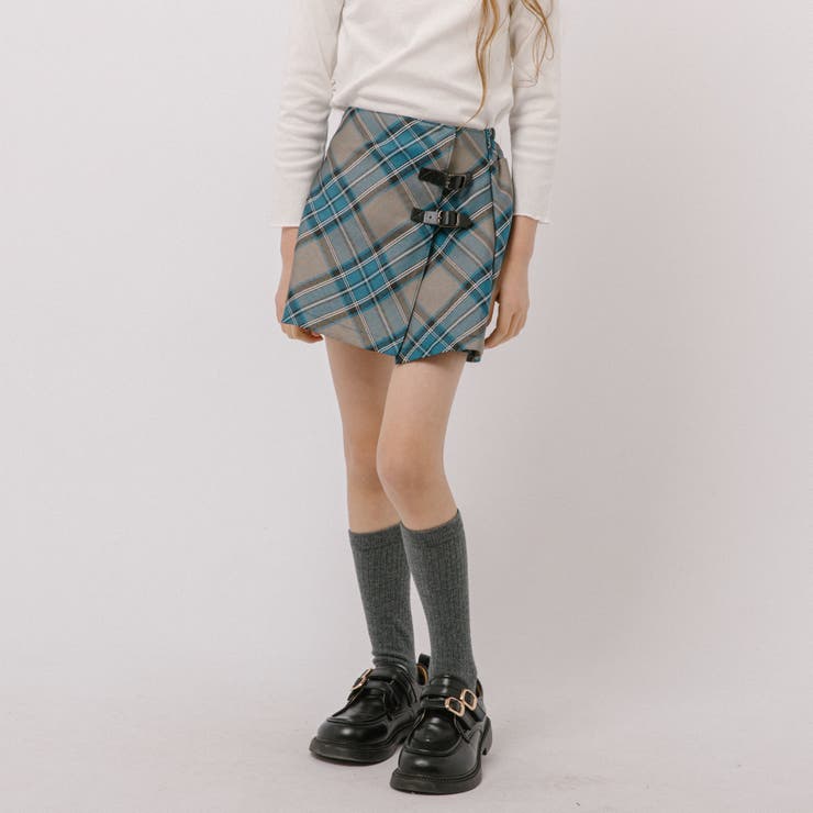 【インナーパンツ付き】ダブルベルトチェックラップスカート | URBAN CHERRY | 詳細画像5 