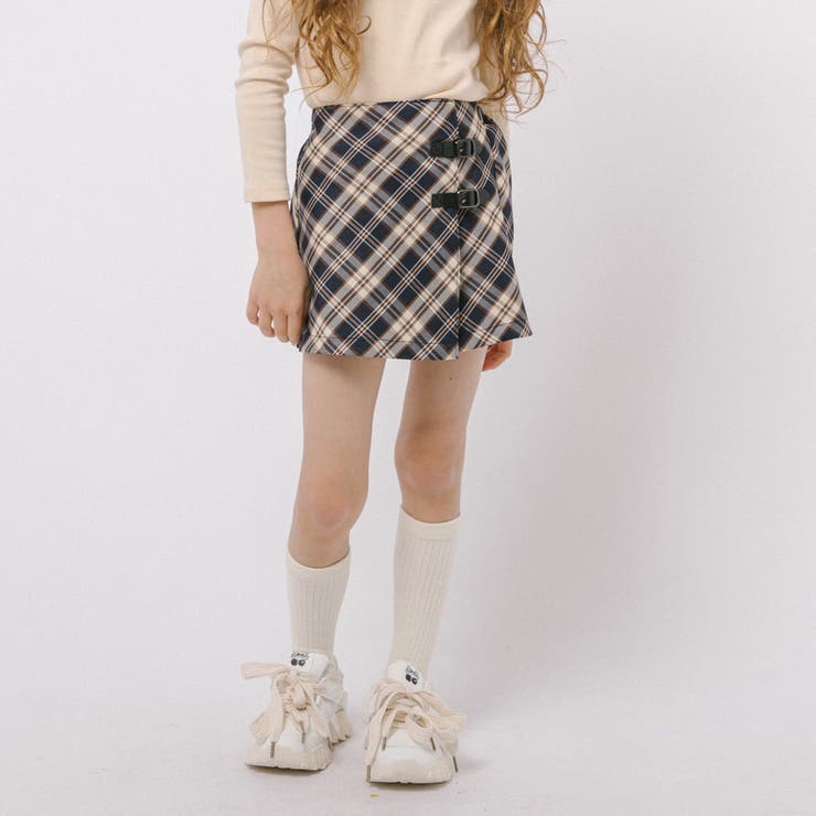 【インナーパンツ付き】ダブルベルトチェックラップスカート | URBAN CHERRY | 詳細画像6 