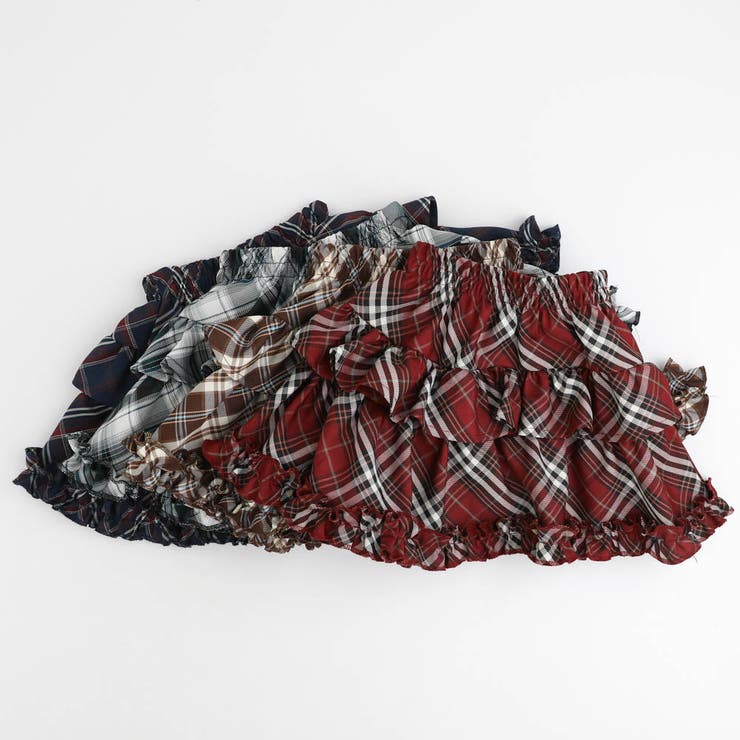 【インナーパンツ付き】ティアードフリルチェックスカート | URBAN CHERRY | 詳細画像2 