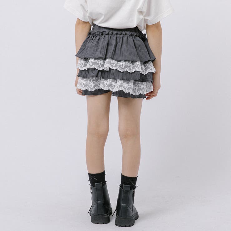 【CHIPIE/シピ】"ふわっと広がる"レースツーティアフリルショートパンツ | URBAN CHERRY | 詳細画像10 