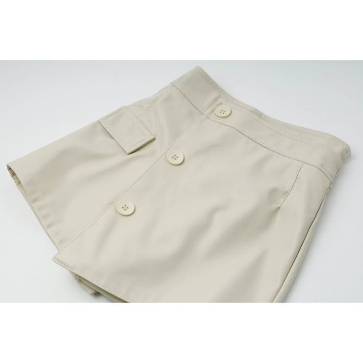 フロントボタンアシンメトリーフェイクレザーキュロットスカート | URBAN CHERRY | 詳細画像18 