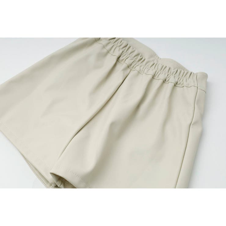 フロントボタンアシンメトリーフェイクレザーキュロットスカート | URBAN CHERRY | 詳細画像24 