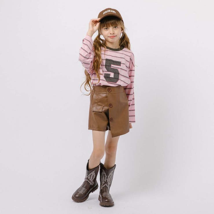 フロントボタンアシンメトリーフェイクレザーキュロットスカート | URBAN CHERRY | 詳細画像29 