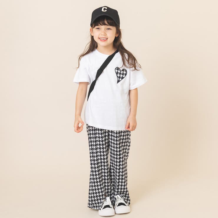 ハートロゴTシャツ＋千鳥格子柄パンツセット | URBAN CHERRY | 詳細画像3 