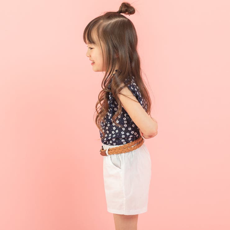 小花柄肩フリルトップス＋ベルト付きショートパンツ | URBAN CHERRY | 詳細画像7 
