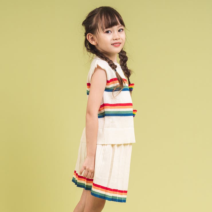 ラインデザインリブニットトップス＋プリーツスカート | URBAN CHERRY | 詳細画像10 