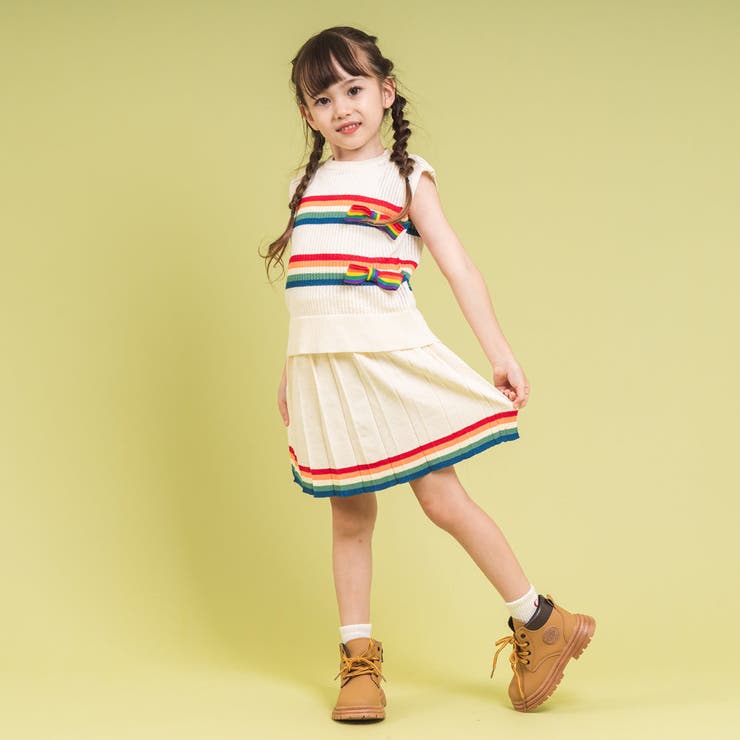 ラインデザインリブニットトップス＋プリーツスカート | URBAN CHERRY | 詳細画像12 