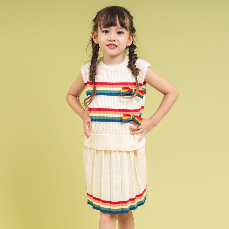 ラインデザインリブニットトップス＋プリーツスカート | URBAN CHERRY | 詳細画像20 