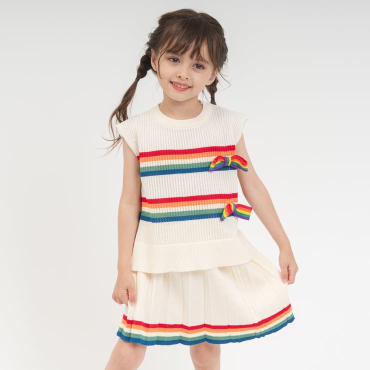 ラインデザインリブニットトップス＋プリーツスカート | URBAN CHERRY | 詳細画像21 