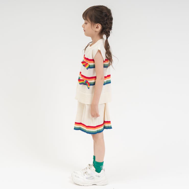 ラインデザインリブニットトップス＋プリーツスカート | URBAN CHERRY | 詳細画像6 