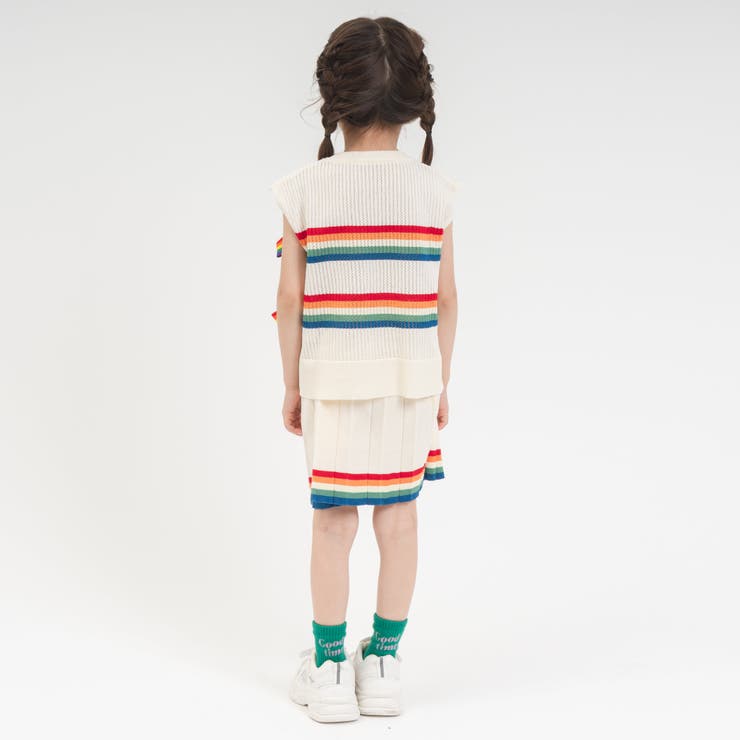 ラインデザインリブニットトップス＋プリーツスカート | URBAN CHERRY | 詳細画像7 