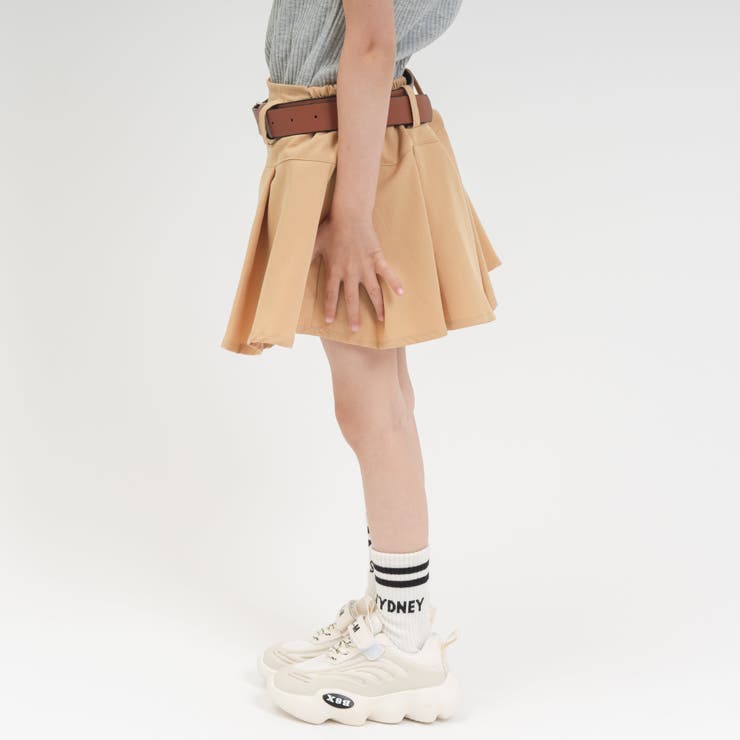 Sheller ベージュ プリーツキュロット ハイウエスト Sheller ベージュ プリーツキュロット ハイウエスト CULOTTES