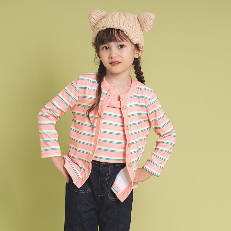 マルチボーダーキャミ＋カーディガン[品番：VINK0002054]｜URBAN