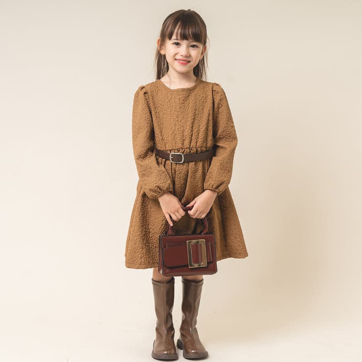 ジャガードフレアワンピース＋スクエアベルト | URBAN CHERRY | 詳細画像3 