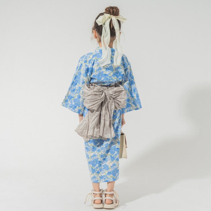 着付け簡単3点セット】2WAY水彩フラワープリント浴衣[品番