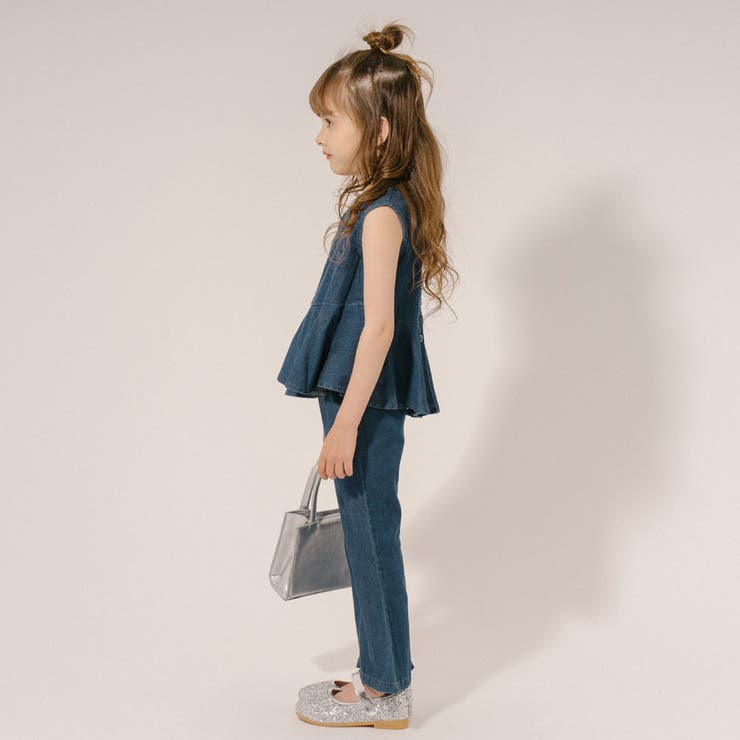 【人気セール中】レースペプラムトップス＋デニムパンツ デニムセットアップ 11 デニムトップスパンツSET – BUNNY APARTMENT