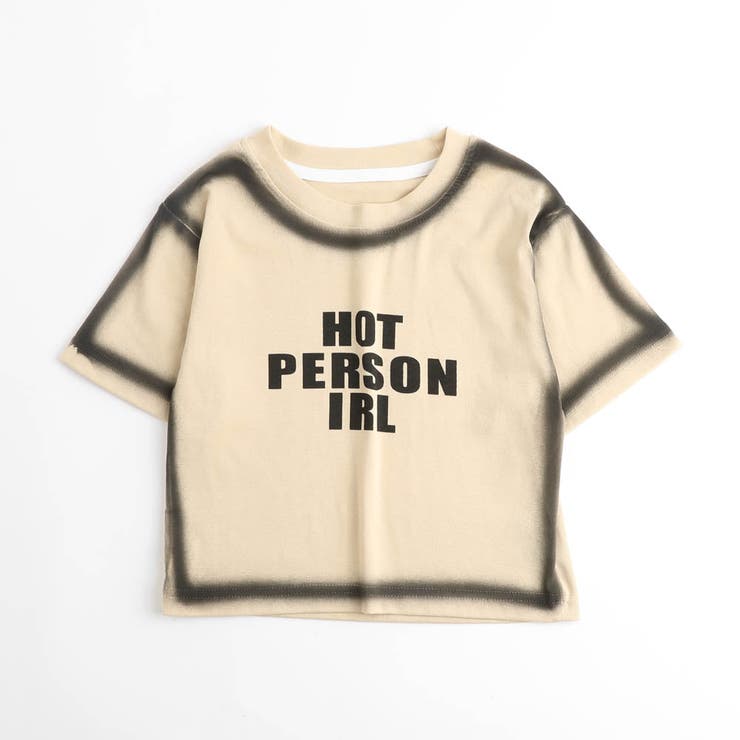 2点セット】スプレープリントデザインTシャツ＋シャツライクスカート  