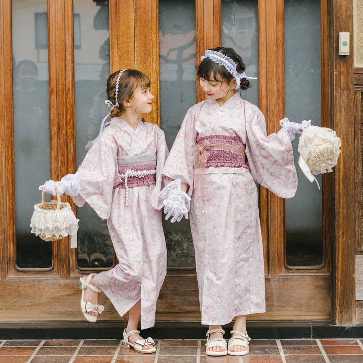 着付け簡単3点セット】2WAYセパレートリボンプリント浴衣[品番