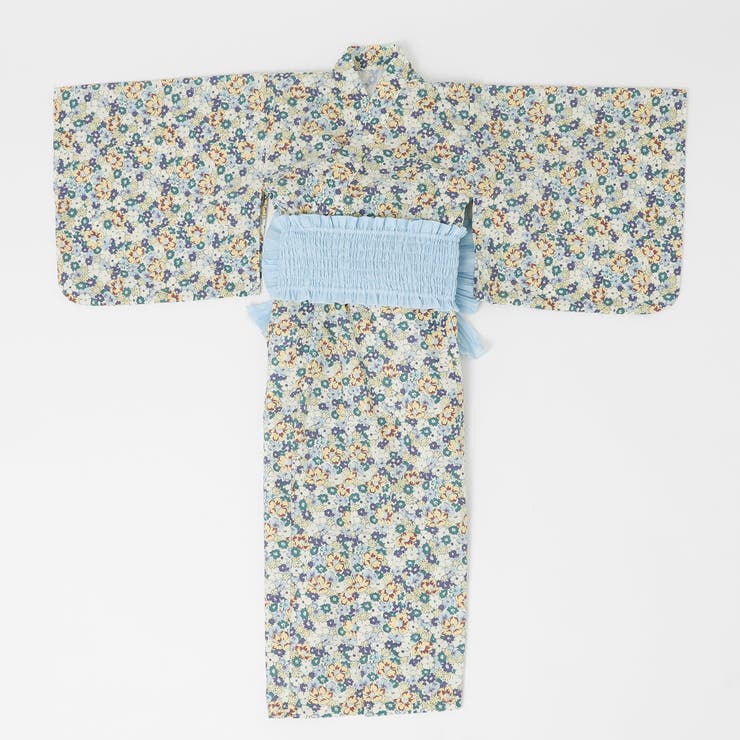 着付け簡単3点セット】2WAYセパレートレトロフラワープリント浴衣[品番