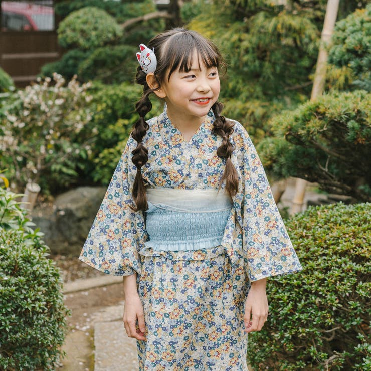 着付け簡単3点セット】2WAYセパレートレトロフラワープリント浴衣[品番