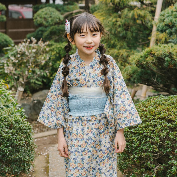 着付け簡単3点セット】2WAYセパレートレトロフラワープリント浴衣[品番