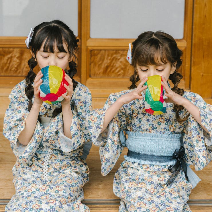 着付け簡単3点セット】2WAYセパレートレトロフラワープリント浴衣[品番