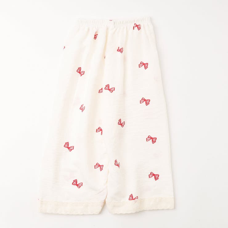 【2点セット】フリルカラーデザインリボンペプラムトップス＋ストレートパンツ | URBAN CHERRY | 詳細画像10 