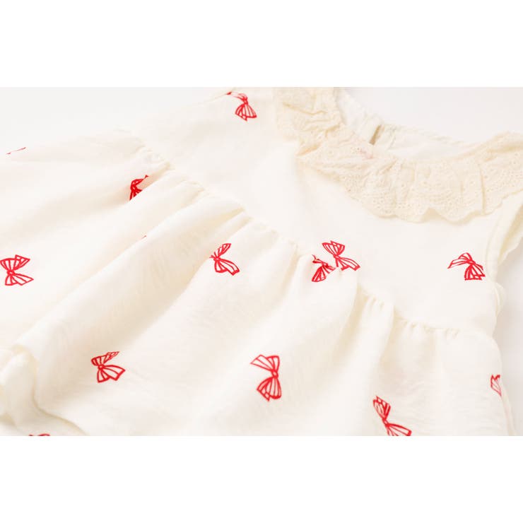 【2点セット】フリルカラーデザインリボンペプラムトップス＋ストレートパンツ | URBAN CHERRY | 詳細画像17 