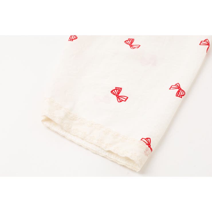 【2点セット】フリルカラーデザインリボンペプラムトップス＋ストレートパンツ | URBAN CHERRY | 詳細画像24 