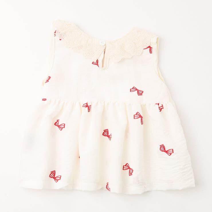 【2点セット】フリルカラーデザインリボンペプラムトップス＋ストレートパンツ | URBAN CHERRY | 詳細画像5 