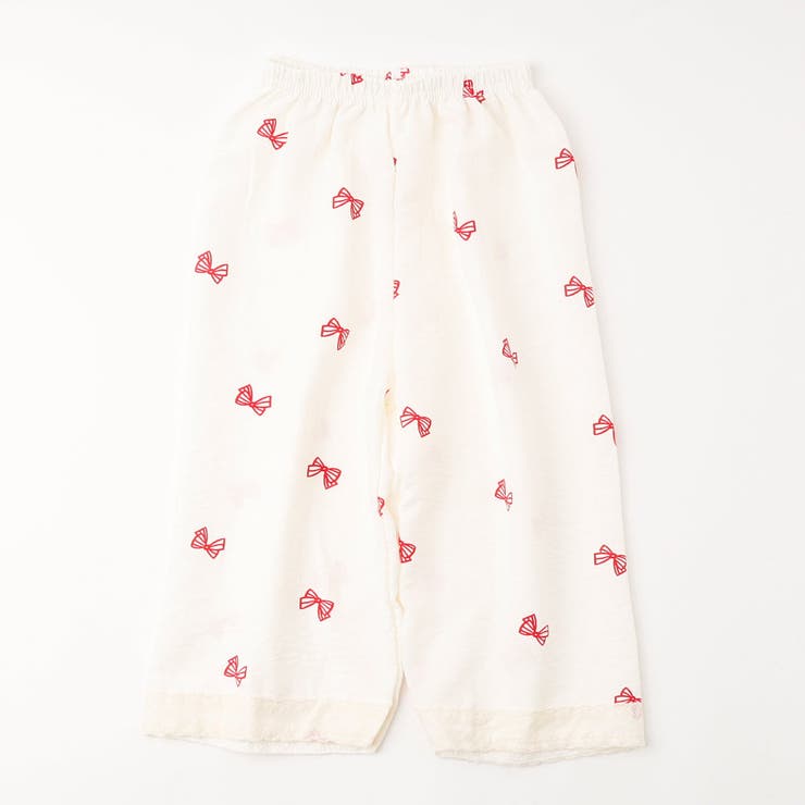 【2点セット】フリルカラーデザインリボンペプラムトップス＋ストレートパンツ | URBAN CHERRY | 詳細画像9 