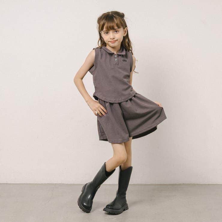 【2点セット】ワンポイントロゴノースリーブトップス＋ショートパンツ | URBAN CHERRY | 詳細画像18 