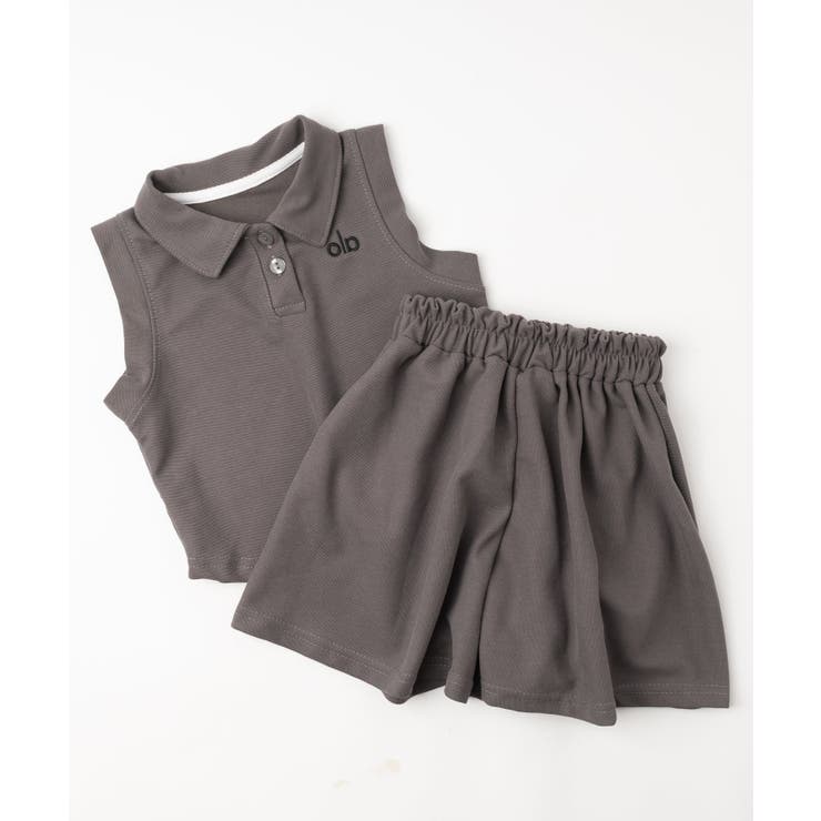 【2点セット】ワンポイントロゴノースリーブトップス＋ショートパンツ | URBAN CHERRY | 詳細画像4 