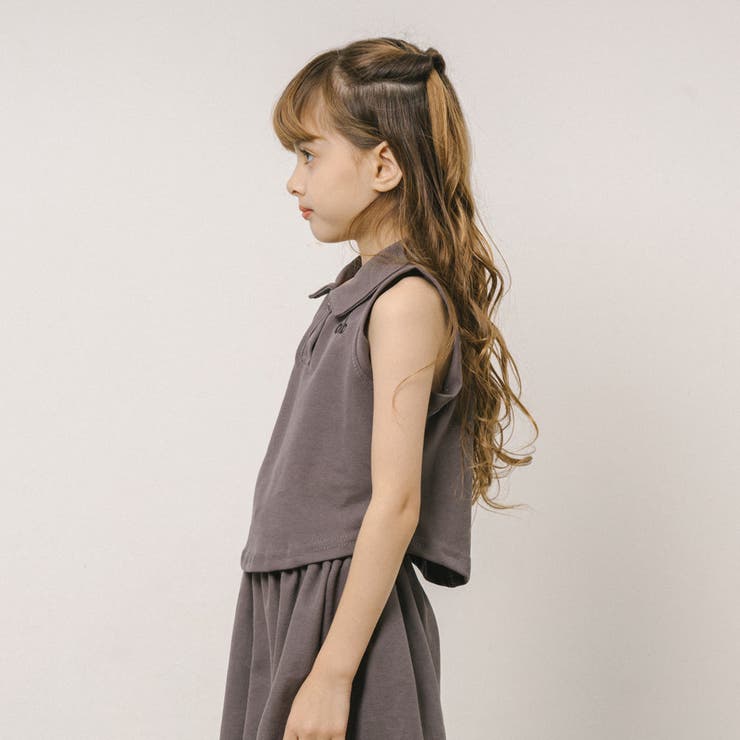 【2点セット】ワンポイントロゴノースリーブトップス＋ショートパンツ | URBAN CHERRY | 詳細画像8 