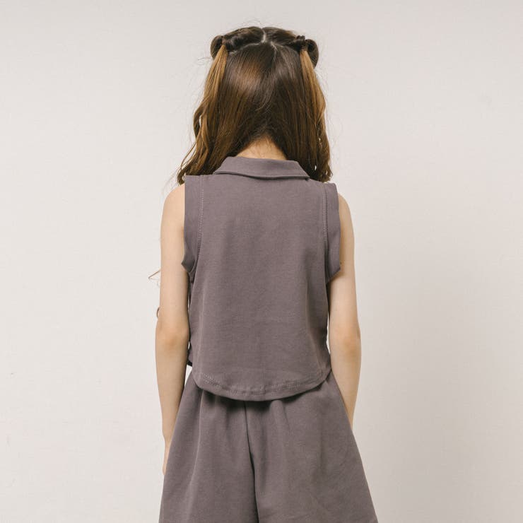 【2点セット】ワンポイントロゴノースリーブトップス＋ショートパンツ | URBAN CHERRY | 詳細画像9 