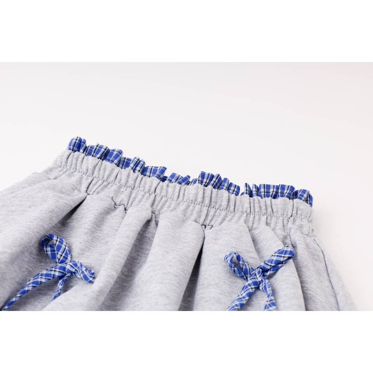 【2点セット】チェックシャツドッキングトレーナー＋リボンデザインスカート | URBAN CHERRY | 詳細画像30 