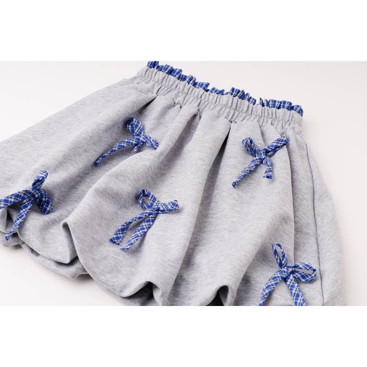 【2点セット】チェックシャツドッキングトレーナー＋リボンデザインスカート | URBAN CHERRY | 詳細画像31 