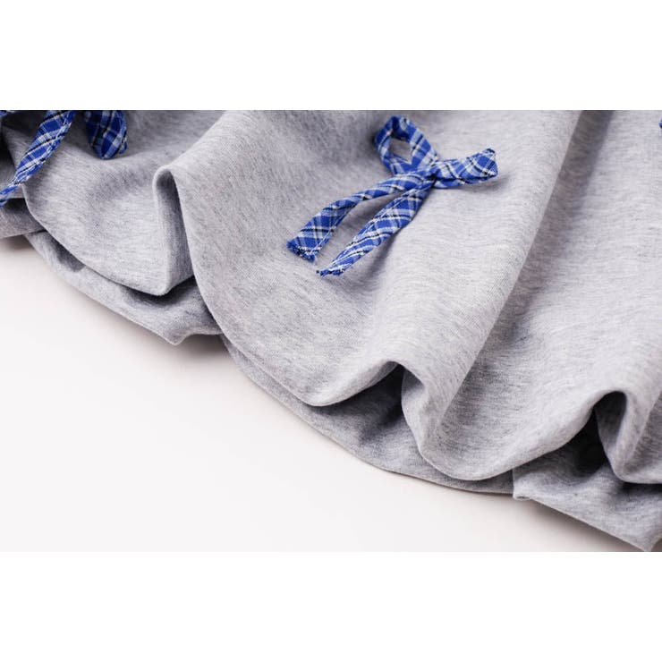 【2点セット】チェックシャツドッキングトレーナー＋リボンデザインスカート | URBAN CHERRY | 詳細画像32 