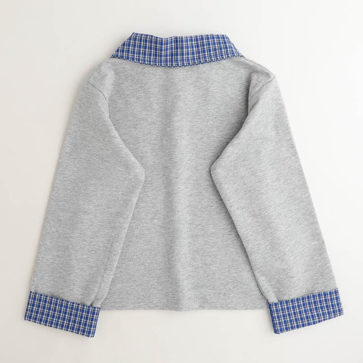 【2点セット】チェックシャツドッキングトレーナー＋リボンデザインスカート | URBAN CHERRY | 詳細画像7 