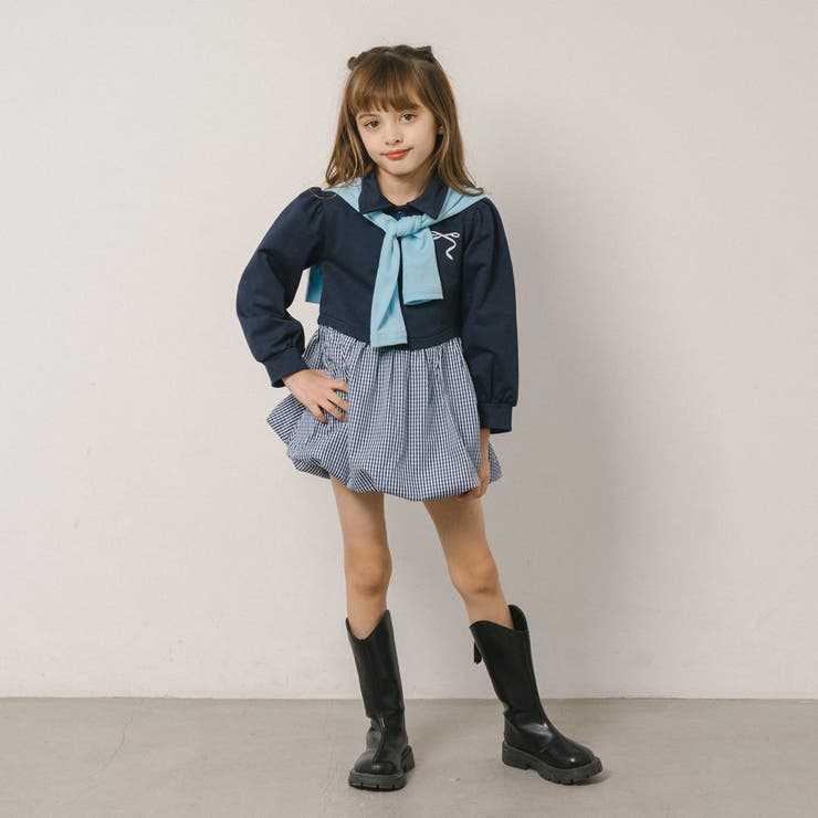 【2点セット】タイ付きポロライクドッキングワンピース | URBAN CHERRY | 詳細画像15 