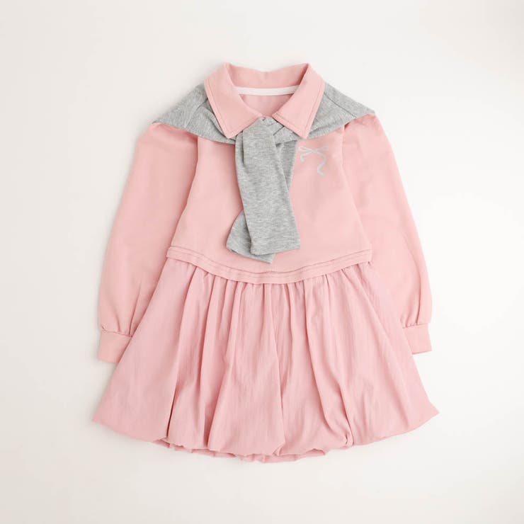 【2点セット】タイ付きポロライクドッキングワンピース | URBAN CHERRY | 詳細画像4 