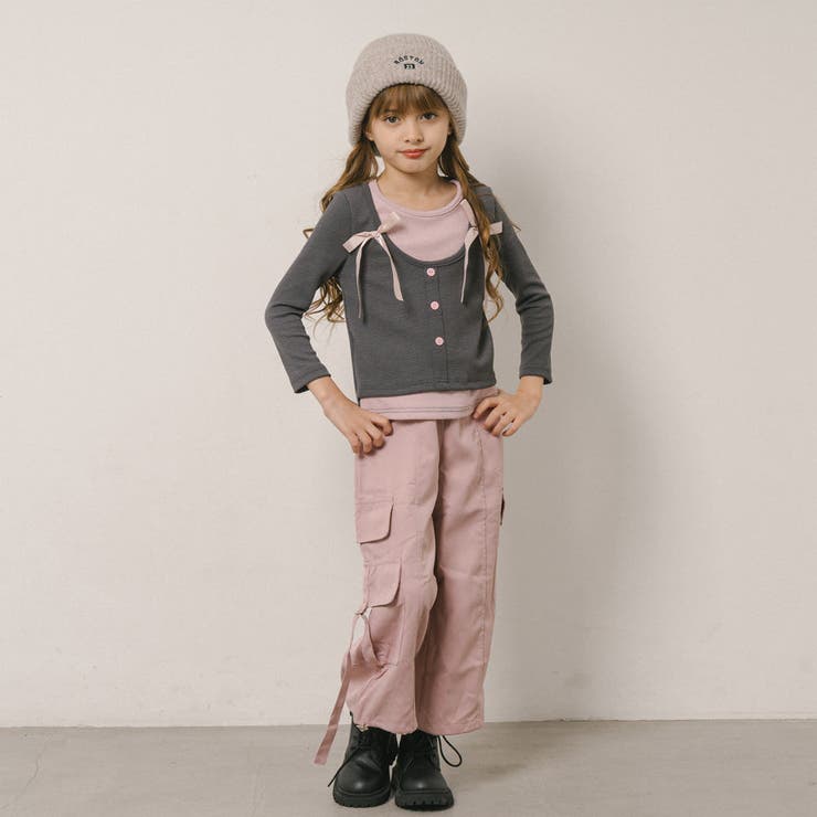 【2点セット】レイヤードライクリボントップス＋カーゴパンツ | URBAN CHERRY | 詳細画像17 