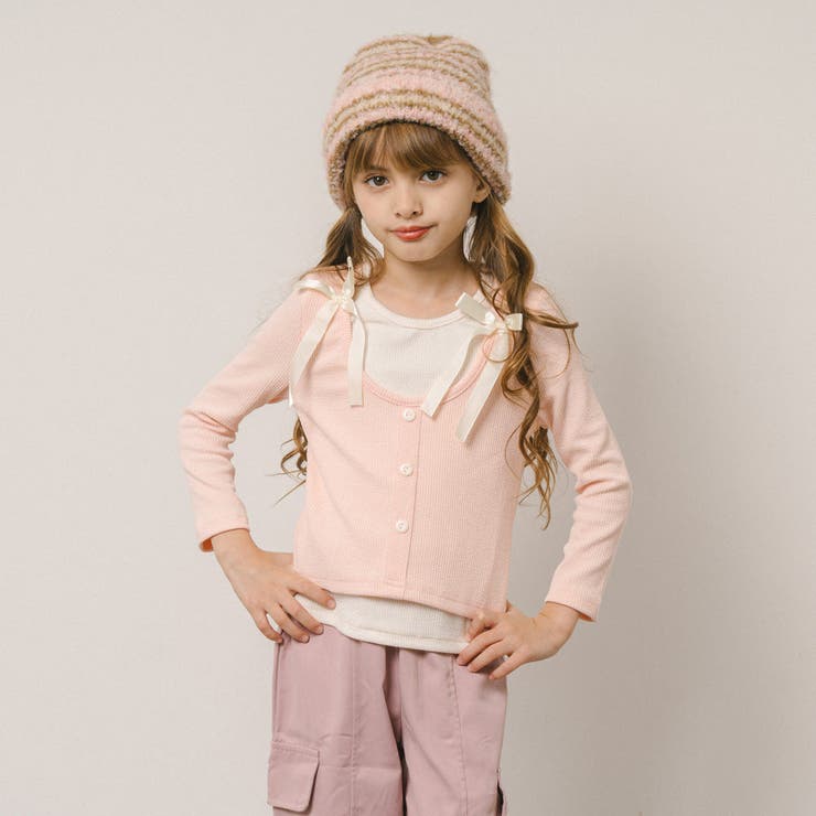 【2点セット】レイヤードライクリボントップス＋カーゴパンツ | URBAN CHERRY | 詳細画像3 