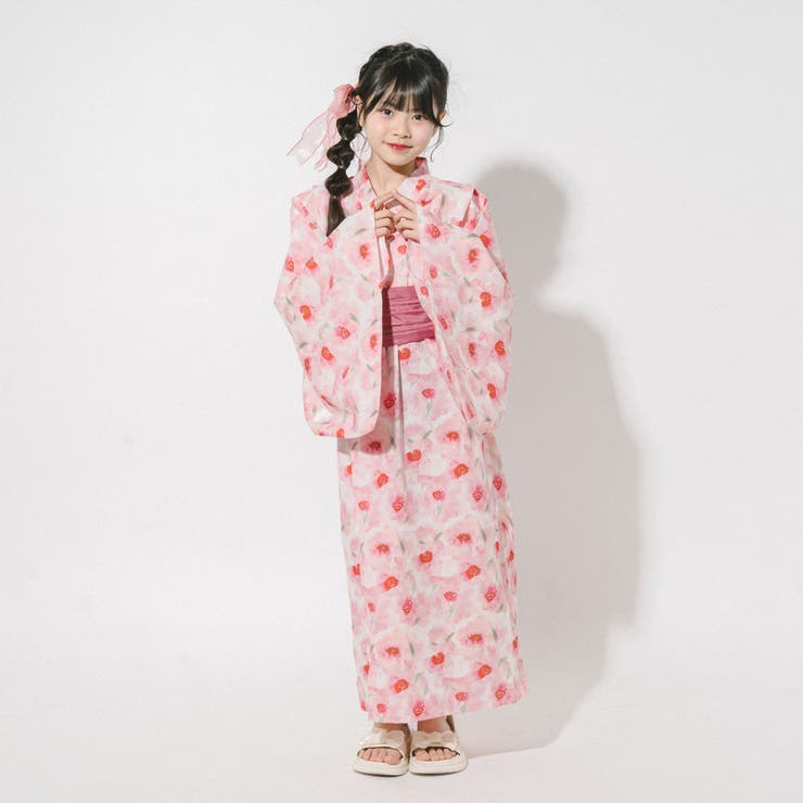 【被るだけ簡単＆アレンジ自在】ニュアンスフラワーワンピ浴衣（桃華）+兵児帯2点セ… | URBAN CHERRY | 詳細画像10 