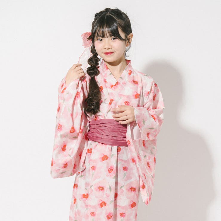 【被るだけ簡単＆アレンジ自在】ニュアンスフラワーワンピ浴衣（桃華）+兵児帯2点セ… | URBAN CHERRY | 詳細画像13 