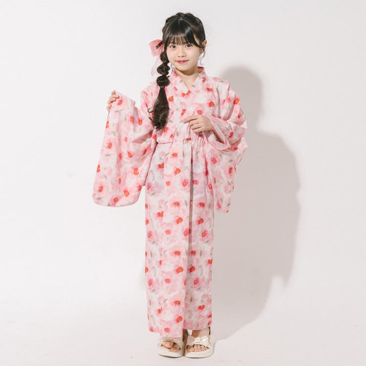【被るだけ簡単＆アレンジ自在】ニュアンスフラワーワンピ浴衣（桃華）+兵児帯2点セ… | URBAN CHERRY | 詳細画像17 