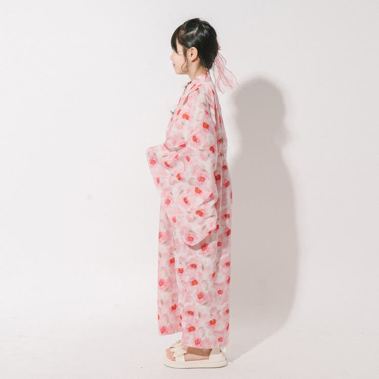 【被るだけ簡単＆アレンジ自在】ニュアンスフラワーワンピ浴衣（桃華）+兵児帯2点セ… | URBAN CHERRY | 詳細画像18 