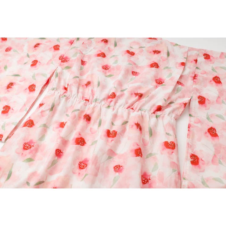 【被るだけ簡単＆アレンジ自在】ニュアンスフラワーワンピ浴衣（桃華）+兵児帯2点セ… | URBAN CHERRY | 詳細画像31 