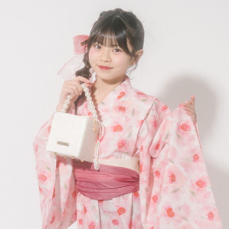 【被るだけ簡単＆アレンジ自在】ニュアンスフラワーワンピ浴衣（桃華）+兵児帯2点セ… | URBAN CHERRY | 詳細画像35 