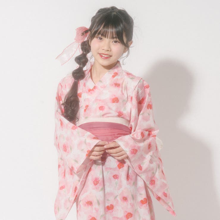 【被るだけ簡単＆アレンジ自在】ニュアンスフラワーワンピ浴衣（桃華）+兵児帯2点セ… | URBAN CHERRY | 詳細画像37 